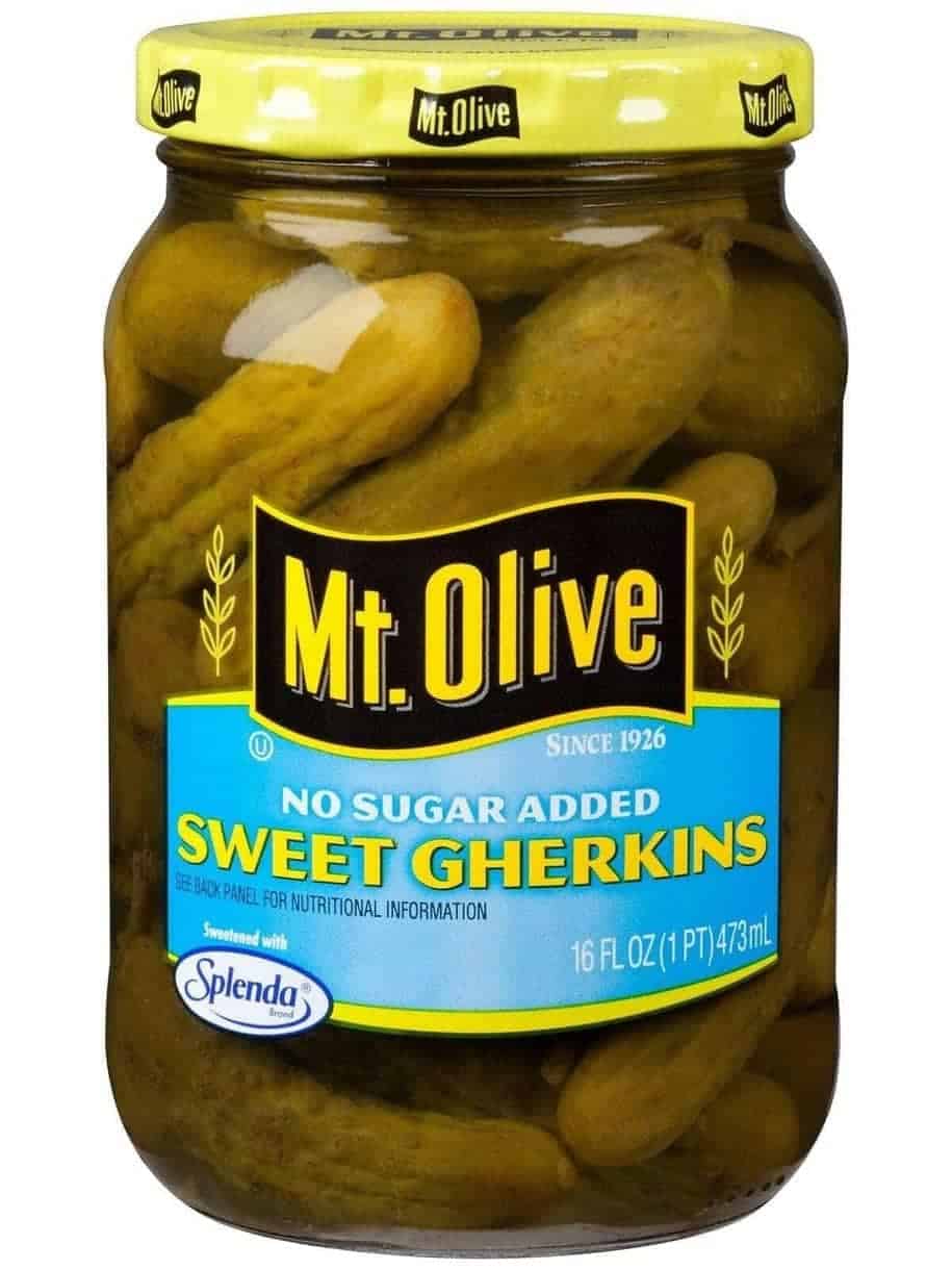 No Sugar Added Sweet Gherkin Pickles